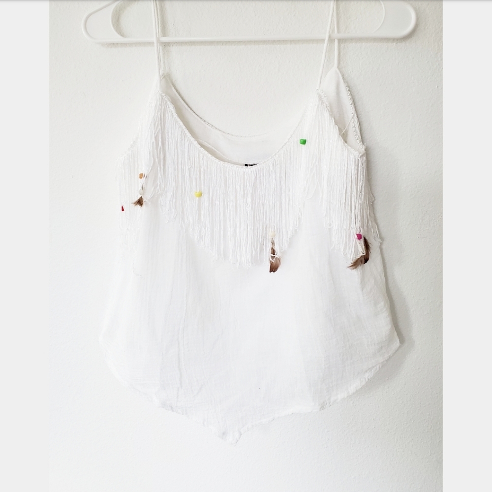 First Glance Boho Fringe Tank Top